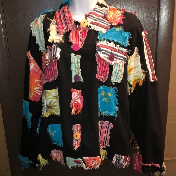 New Direction Jackets & Blazers - NEW DIRECTION PATCHWORK WOMEN JACKET Size (L)